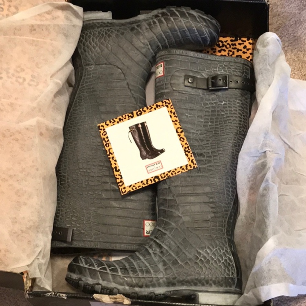 ☔️☔️☔️ HUNTER for JIMMY CHOO Rainboots. Size 6 ☔️☔️☔️